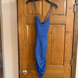 Blue Windsor Spaghetti Strap Dress, HOCO, NWT
